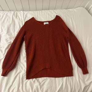 A small burnt orange relaxed fit sweater from Old Navy